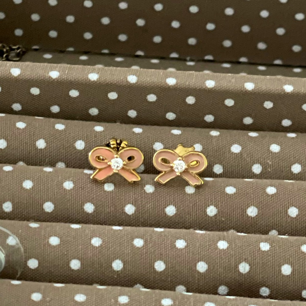 Juicy couture pink bow earrings